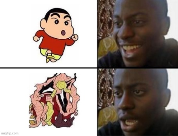 shin chan 1992 or 2242 | image tagged in oh yeah oh no | made w/ Imgflip meme maker