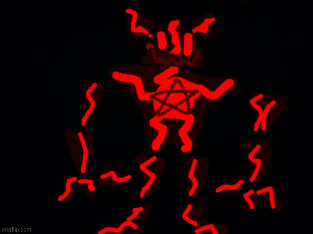 Ra'El'Lezimus, The Crimson God | image tagged in black background | made w/ Imgflip meme maker