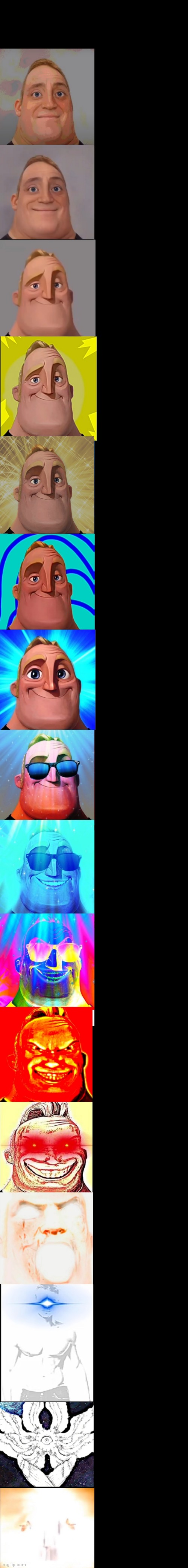 High Quality Mr. Incredible becoming canny 1st extention Blank Meme Template