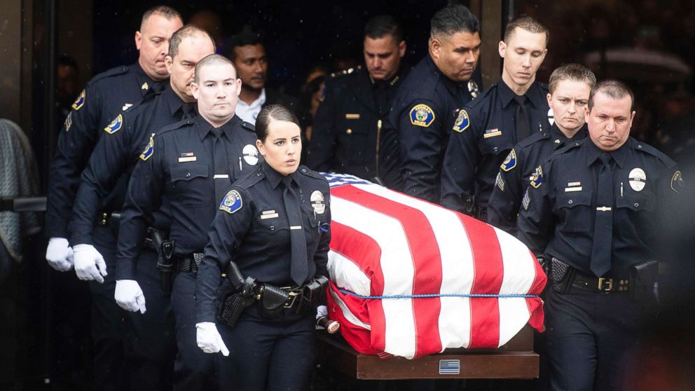 High Quality Slain California police officer Ronil Singh funeral honor guard Blank Meme Template