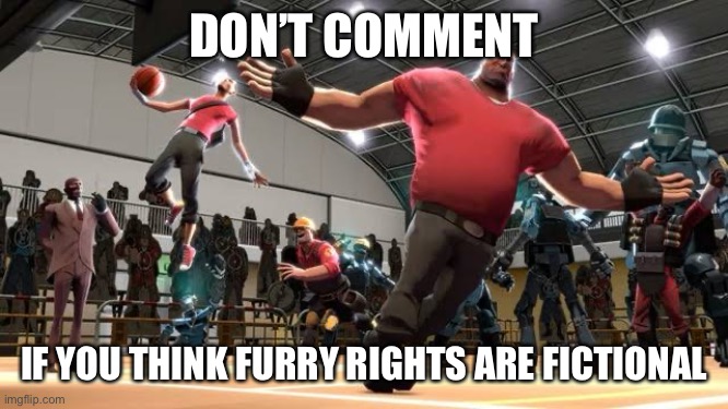 Tf2 Ballin | DON’T COMMENT; IF YOU THINK FURRY RIGHTS ARE FICTIONAL | image tagged in tf2 ballin | made w/ Imgflip meme maker