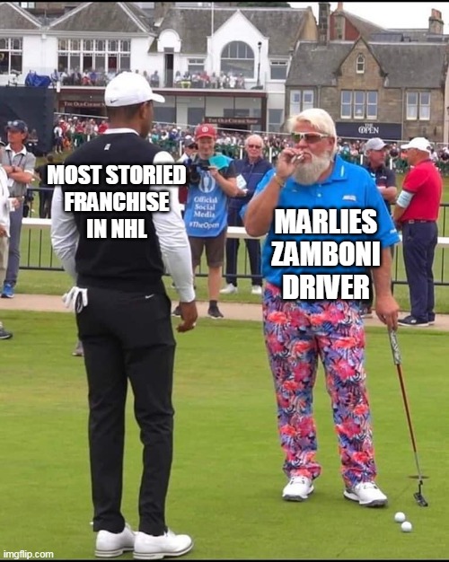 Aires | MOST STORIED
FRANCHISE
IN NHL; MARLIES
ZAMBONI
DRIVER | image tagged in john daly and tiger woods | made w/ Imgflip meme maker