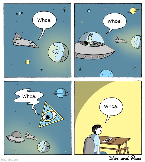 Whoa. | image tagged in whoa,comic,comics,comics/cartoons,earth,space | made w/ Imgflip meme maker