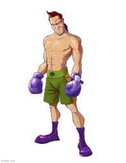 Took someone's suggestion, this is Spire as a Punch-Out boxer. | image tagged in aran ryan | made w/ Imgflip meme maker