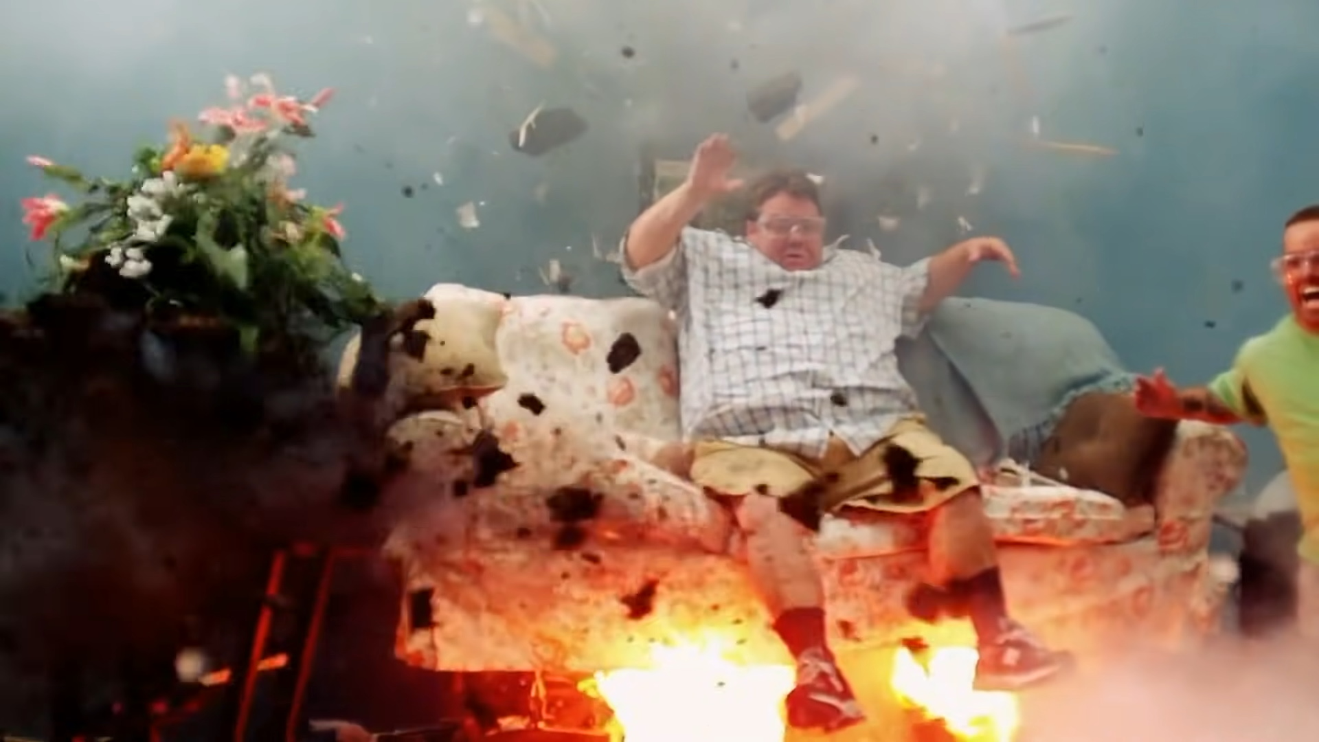 High Quality couch explosion meme Blank Meme Template