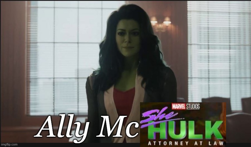 Your basic Courtroom Comedy | Ally Mc | image tagged in incredible hulk,disney plus,marvel cinematic universe | made w/ Imgflip meme maker