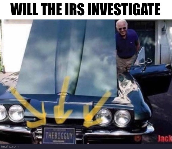 A lot of shady business deals to investigate. | WILL THE IRS INVESTIGATE | image tagged in memes | made w/ Imgflip meme maker