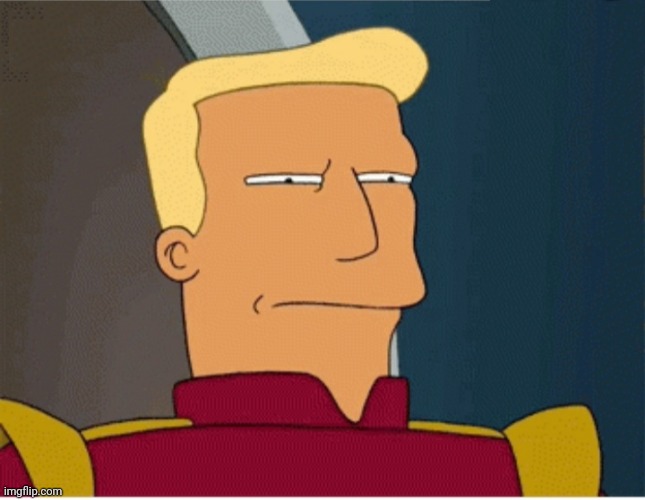 ZAPP BRANNIGAN SQUINT Blank Meme Template