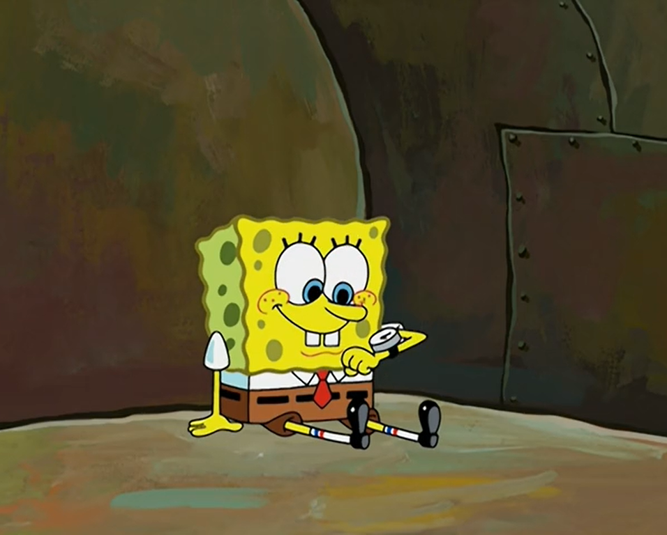 Spongebob waiting in the mailbox Blank Meme Template