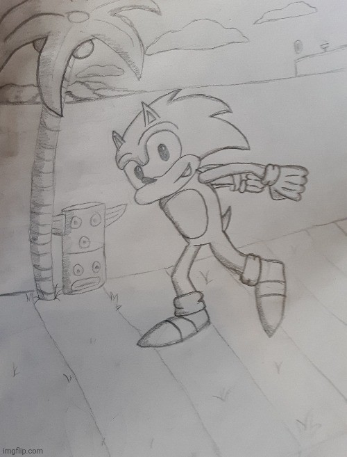 Some cool Sonic art I made | made w/ Imgflip meme maker