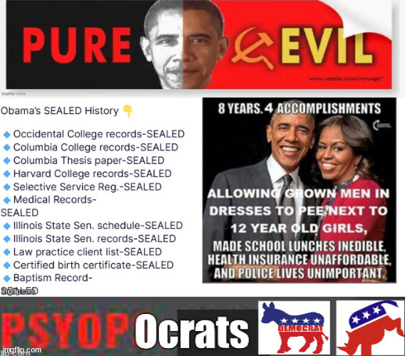 Obama's Democrat Party...Pure EVIL! | image tagged in obama,democrat party,pure evil,whine | made w/ Imgflip meme maker