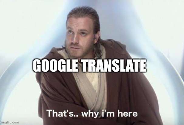 Thats why im here | GOOGLE TRANSLATE | image tagged in thats why im here | made w/ Imgflip meme maker