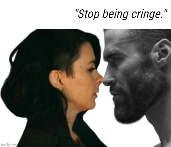 Booped your nose | "Stop being cringe." | image tagged in blank white template | made w/ Imgflip meme maker