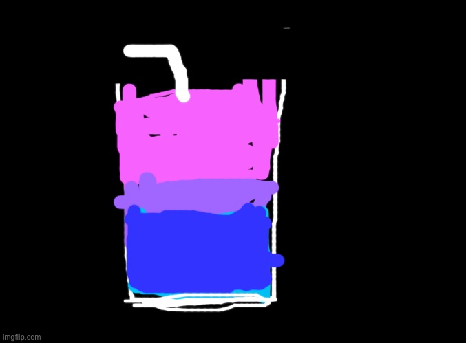 Bi smoothie anyone? (Terribly drawn I know) | image tagged in blank black | made w/ Imgflip meme maker