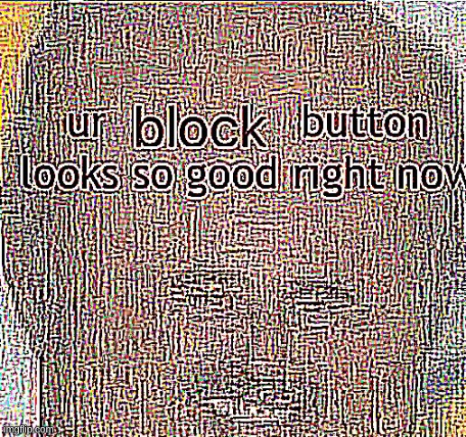 ur block button looks so good right now | image tagged in ur block button looks so good right now | made w/ Imgflip meme maker