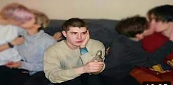 depressed man at gay party Blank Meme Template