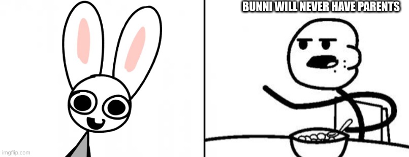 BUNNI WILL NEVER HAVE PARENTS | made w/ Imgflip meme maker