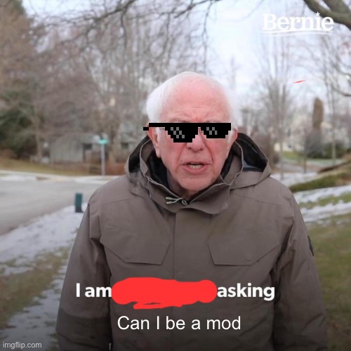 Hi please | Can I be a mod | image tagged in memes,bernie i am once again asking for your support,mods,yeet_just_yeet | made w/ Imgflip meme maker