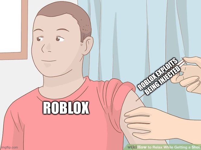 the dlls are being injected as the executor of the script often says | ROBLOX EXPLOITS BEING INJECTED; ROBLOX | image tagged in inject,roblox,hacking | made w/ Imgflip meme maker