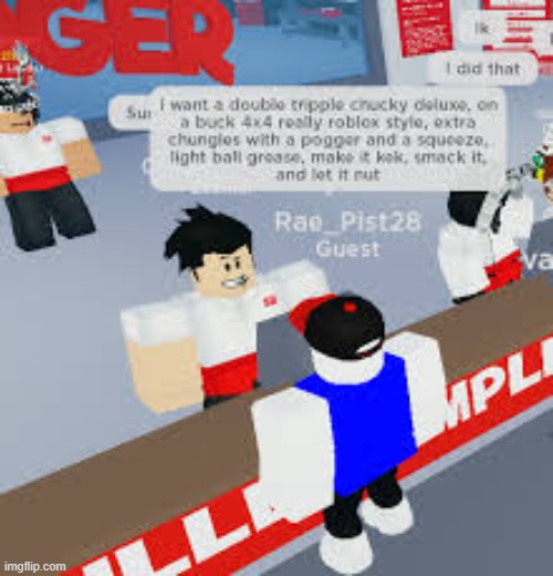 "We serve food here, sir." | made w/ Imgflip meme maker