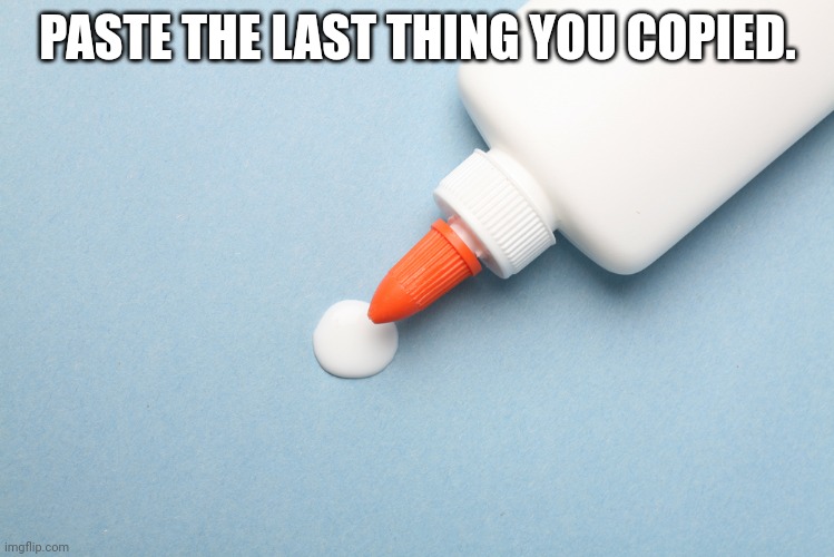 ‍ | PASTE THE LAST THING YOU COPIED. | image tagged in copy paste text | made w/ Imgflip meme maker