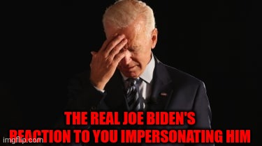 THE REAL JOE BIDEN'S REACTION TO YOU IMPERSONATING HIM | made w/ Imgflip meme maker