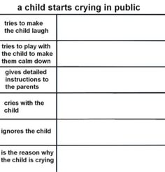 Child cries in public Blank Meme Template