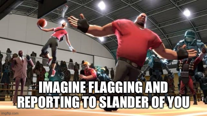@sammy | IMAGINE FLAGGING AND REPORTING TO SLANDER OF YOU | image tagged in tf2 ballin | made w/ Imgflip meme maker