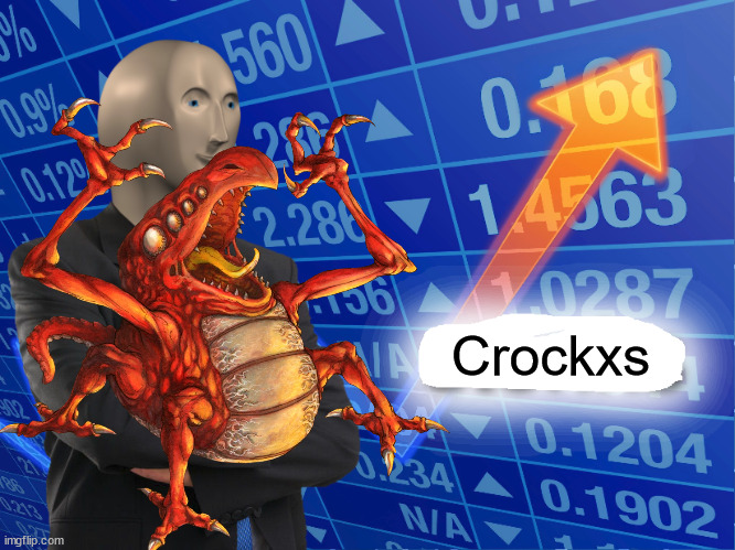 investroid | Crockxs | image tagged in metroid,stonks,empty stonks | made w/ Imgflip meme maker