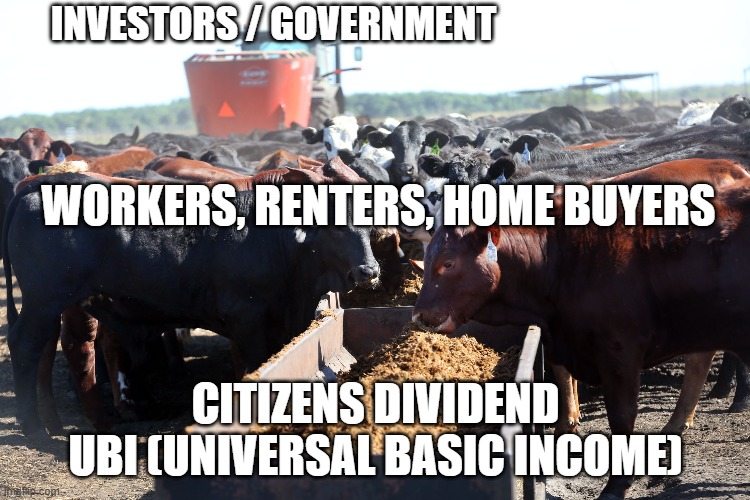 UBI = Slavery |  WORKERS, RENTERS, HOME BUYERS | image tagged in democrats,communism,socialism,hippity hoppity you're now my property,poverty,economy | made w/ Imgflip meme maker