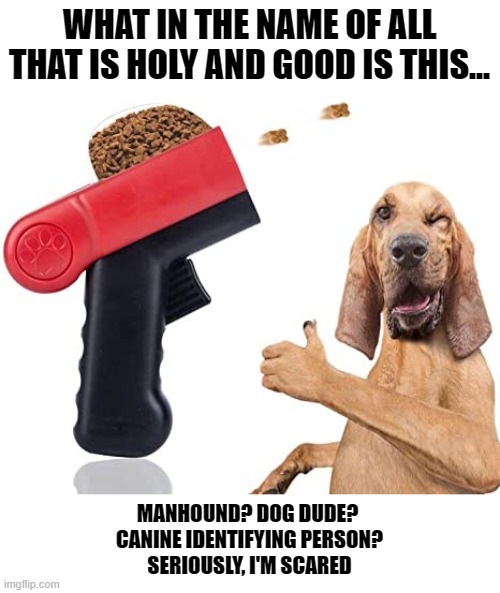 WHAT IN THE NAME OF ALL THAT IS HOLY AND GOOD IS THIS... MANHOUND? DOG DUDE? 
CANINE IDENTIFYING PERSON?
SERIOUSLY, I'M SCARED | image tagged in dog,man,hybrid,furry | made w/ Imgflip meme maker