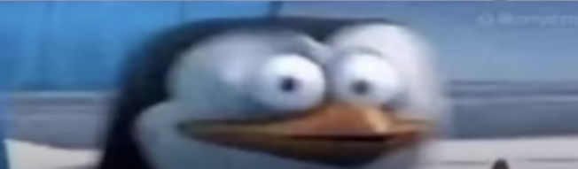 High Quality Scared Penguin Blank Meme Template