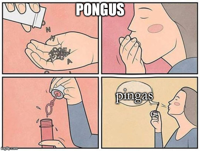 fun stream is for normies | PONGUS; pingas | image tagged in eating words,bneep | made w/ Imgflip meme maker