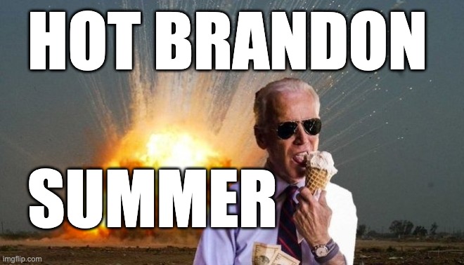 Hot Brandon Summer | HOT BRANDON; SUMMER | image tagged in joe biden,biden wins,brandon,lets go brandon,dark brandon | made w/ Imgflip meme maker