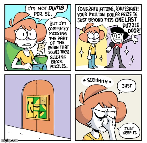 The puzzle door | image tagged in puzzle,door,comics,comics/cartoons,comic,puzzles | made w/ Imgflip meme maker