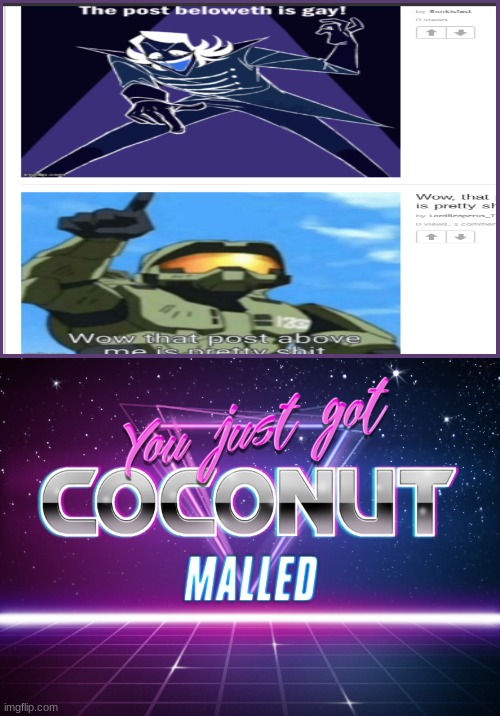 You just got coconut malled | image tagged in you just got coconut malled | made w/ Imgflip meme maker