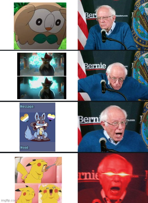 pokemon templates | image tagged in bernie lazer eyes | made w/ Imgflip meme maker