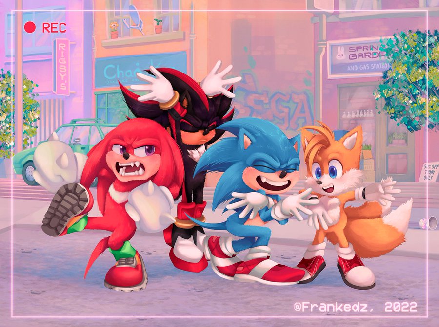 Sonic, Shadow, Tails, and Knuckles- oh Blank Meme Template