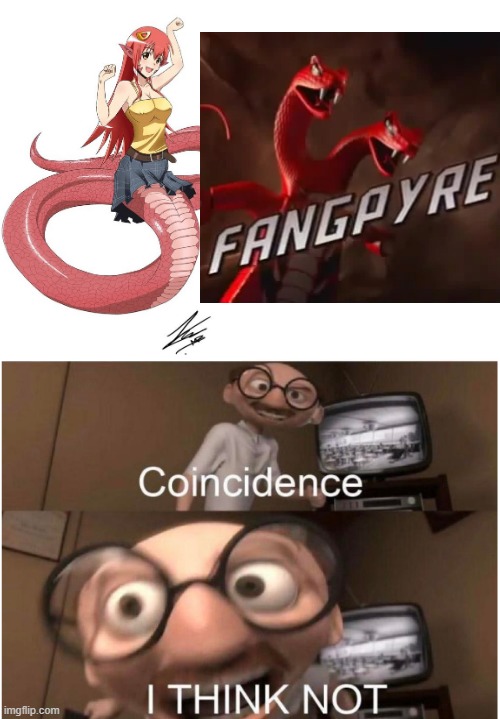 Miia is a Fangpyre | image tagged in coincidence i think not | made w/ Imgflip meme maker