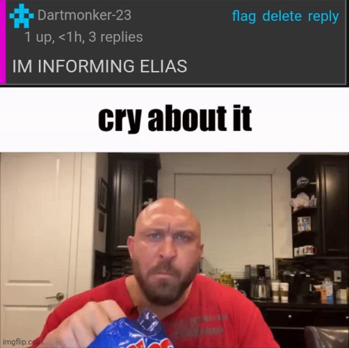 I blow up blocks like Al-Qaida | image tagged in cry about it | made w/ Imgflip meme maker
