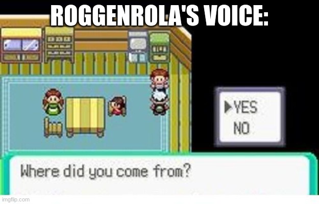 where!??!?!?!!?!? | ROGGENROLA'S VOICE: | image tagged in where did you come from | made w/ Imgflip meme maker