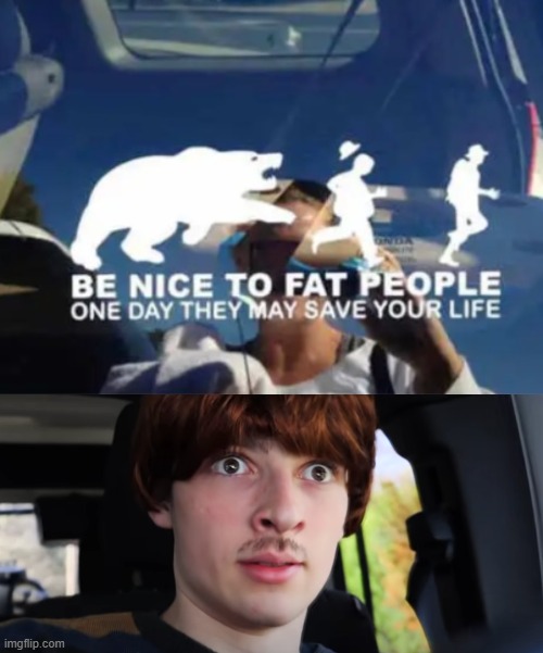 yeah guys be nice | image tagged in jack pop scared,bear | made w/ Imgflip meme maker