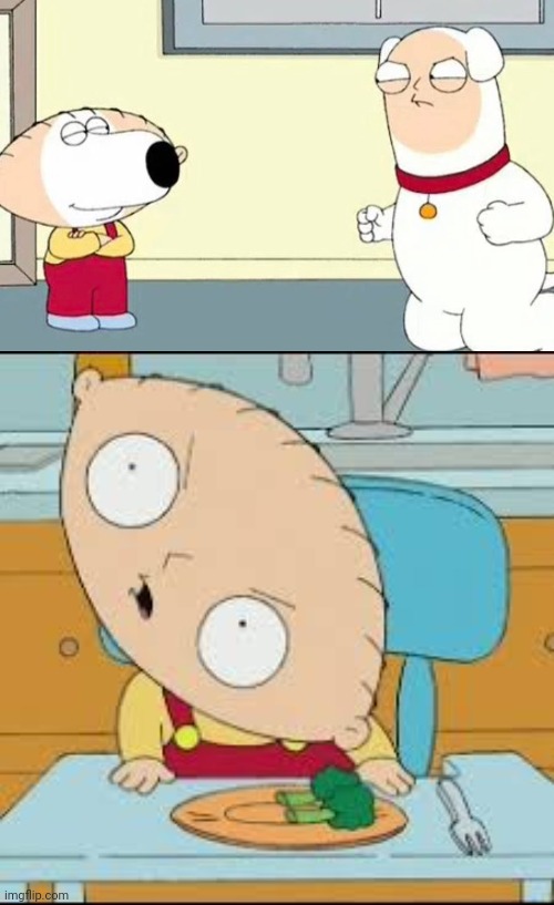 Cursed Stewie Brian Griffin | image tagged in stewie griffin head tilt,cursed,family guy,memes,stewie griffin,brian griffin | made w/ Imgflip meme maker