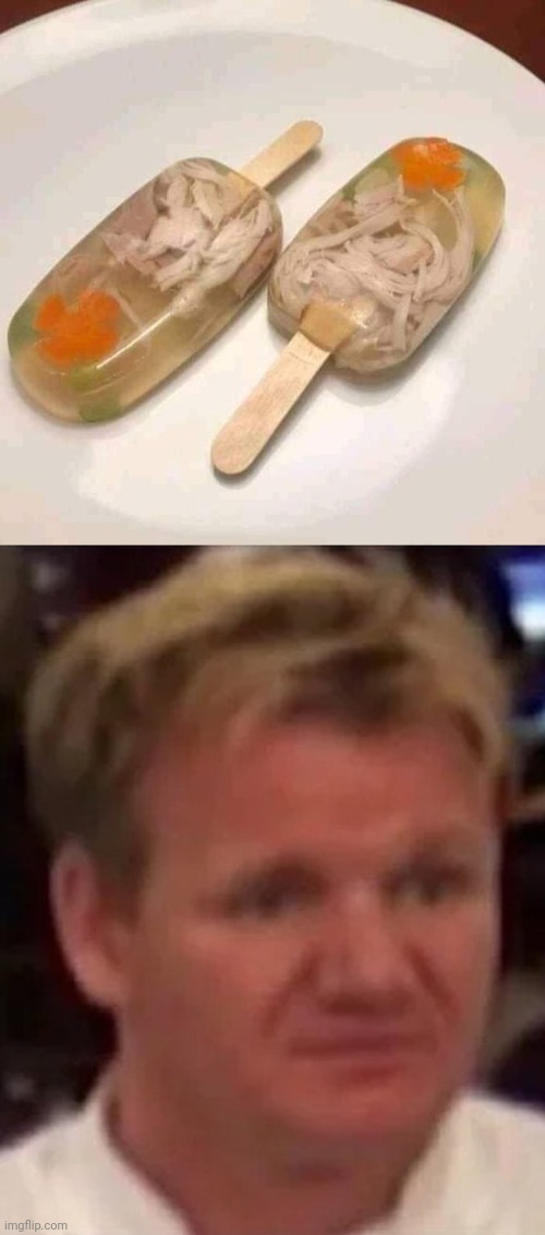 Cursed popsicles | image tagged in disgusted gordon,cursed,food,cursed image,popsicles,memes | made w/ Imgflip meme maker