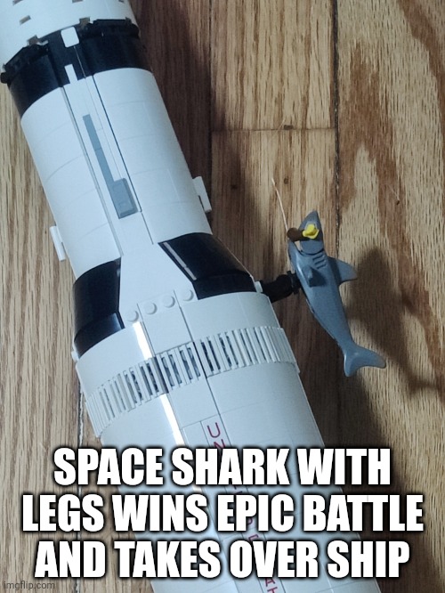 SPACE SHARK WITH LEGS WINS EPIC BATTLE AND TAKES OVER SHIP | made w/ Imgflip meme maker