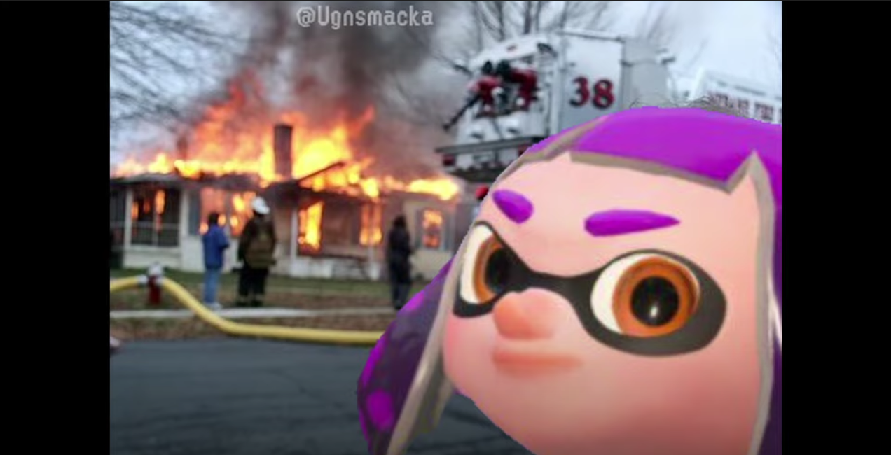 High Quality inkling fire Blank Meme Template