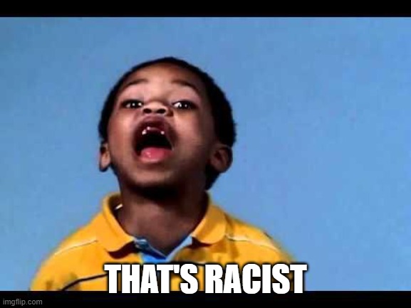 That's racist 2 | THAT'S RACIST | image tagged in that's racist 2 | made w/ Imgflip meme maker