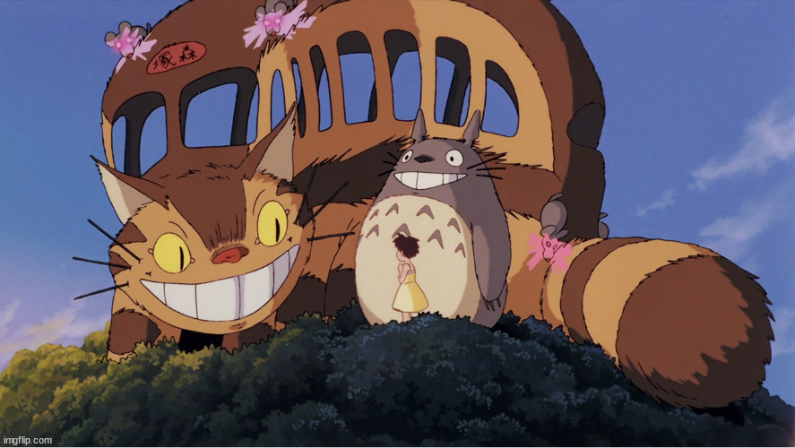 Totoro Catbus | image tagged in totoro catbus | made w/ Imgflip meme maker