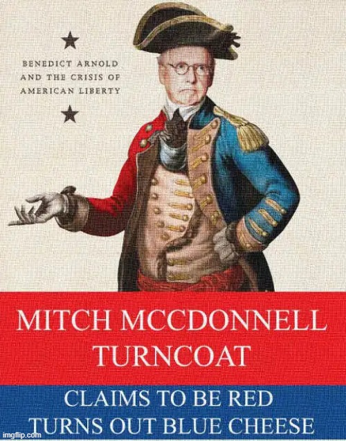Turncoat and Traitor Mitch McConnell | image tagged in mitch mcconnell,rino,traitor | made w/ Imgflip meme maker