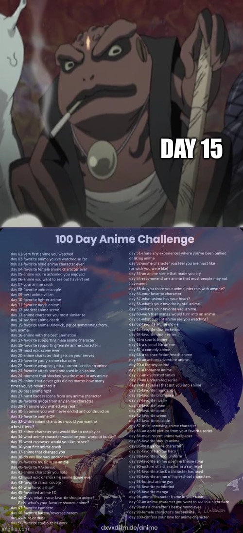 Gamakichi | DAY 15 | image tagged in 100 day anime challenge,naruto shippuden,naruto | made w/ Imgflip meme maker